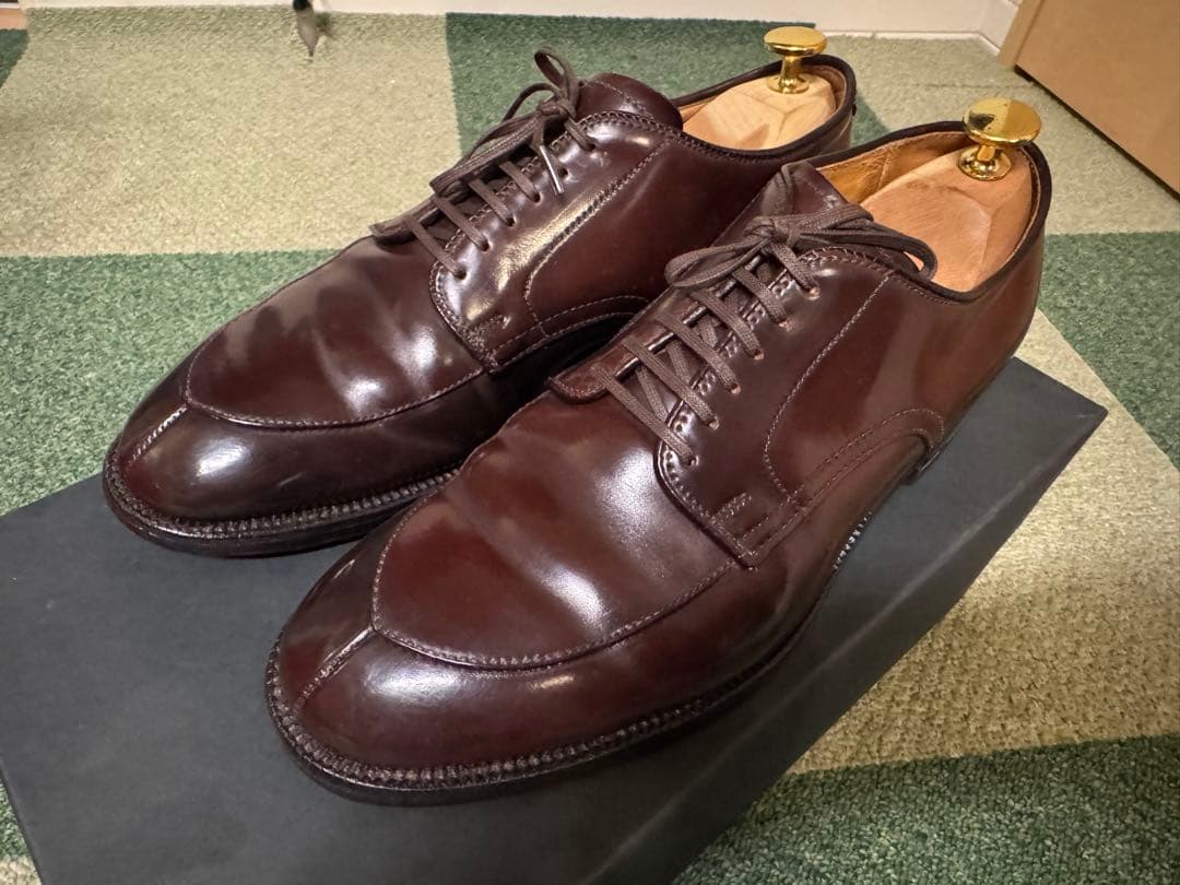 オールデン　コードバン　Vチップ　バーガンディ　8.5 D オールデン 54321 Vチップ コードバン バーガンディ モディファイド