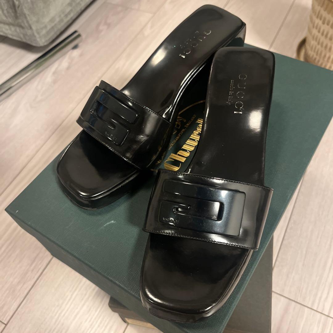 GUCCI ブラック ミュール - メルカリ