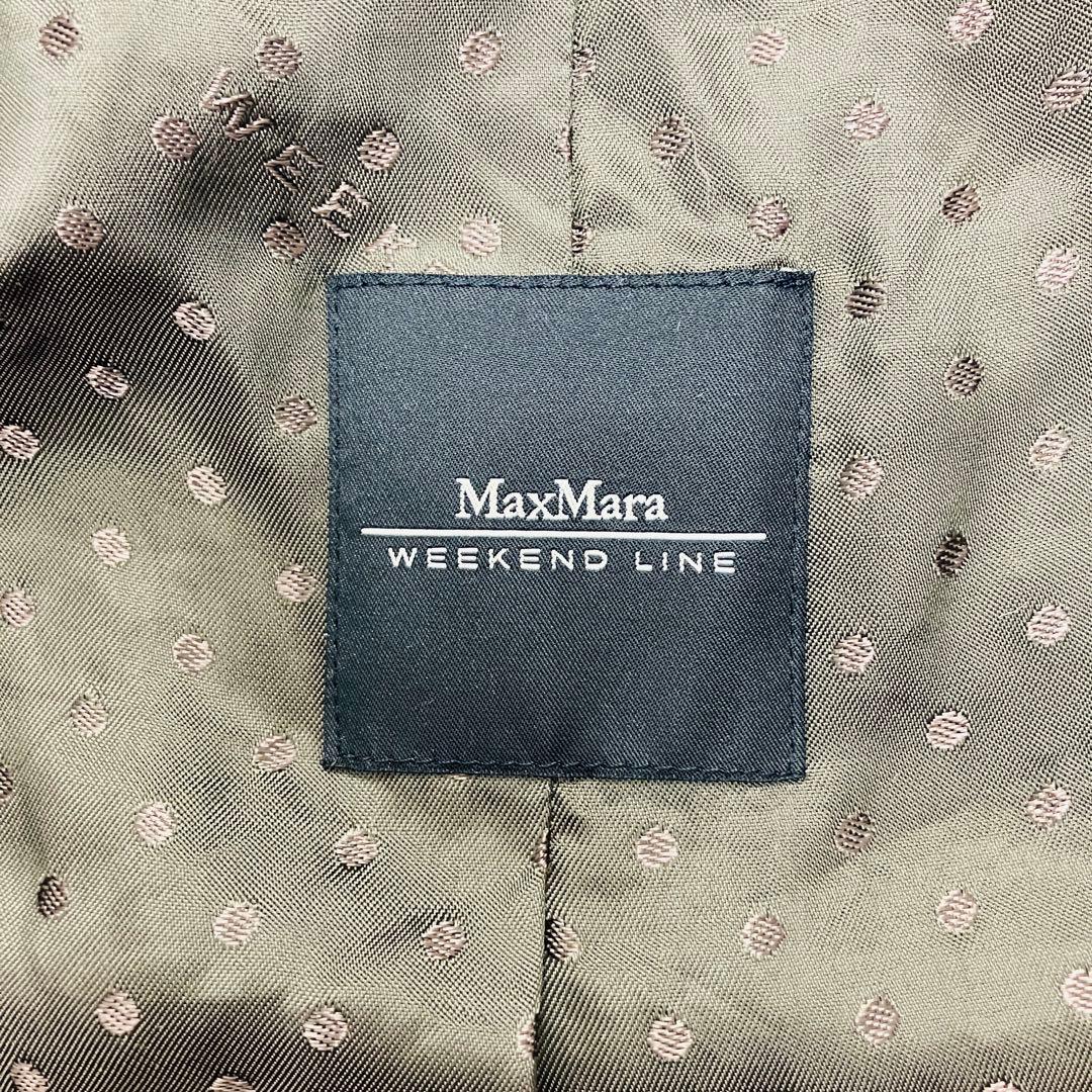 超希少サイズ 美品 マックスマーラ スタンドカラーコート ヘリンボーン