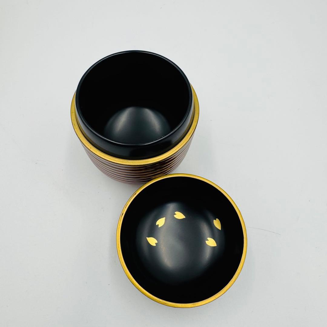 中村湖彩造 夜桜蒔絵 提灯型茶器 棗 茶道具 共箱】骨董 アンティーク