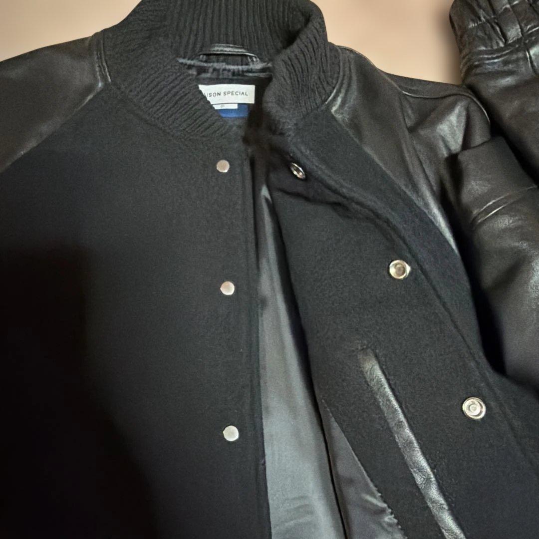 シープレザーメルトンコンビスタジャン【メゾンスペシャル】 - メルカリ