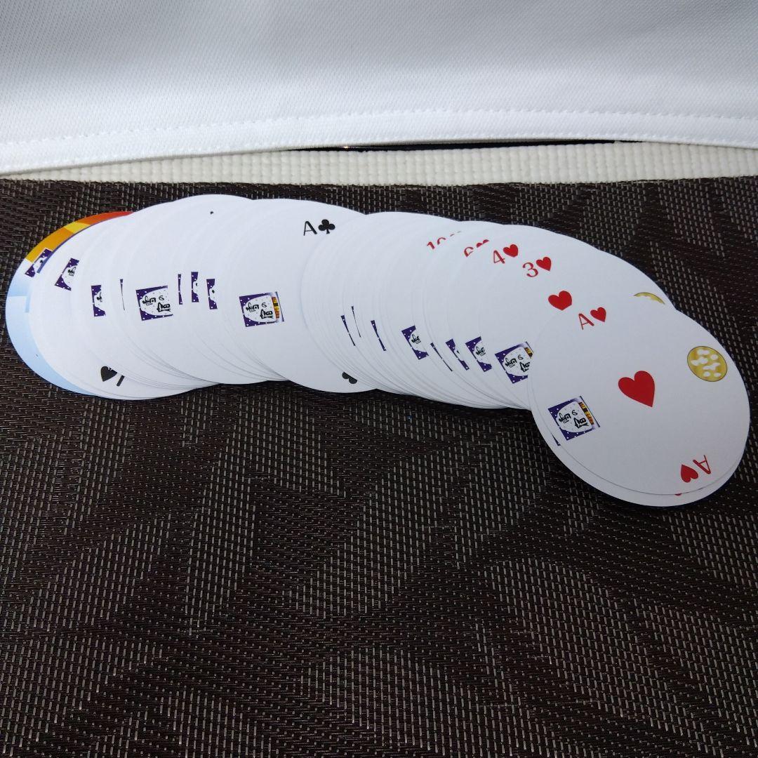 非売品】三幸製菓 ノベルティ 丸型トランプ 「雪の宿 まんまるトランプ