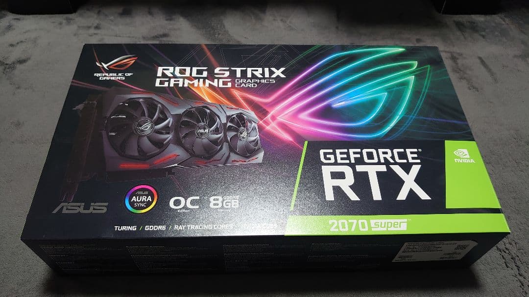 グラフィックボード・グラボ・ビデオカード ASUS ROG GeForce RTX 2070 Super OC 8GB Refurbished: ASUS ROG Strix GeForce RTX 2070 SUPER OC 8GB GDDR6