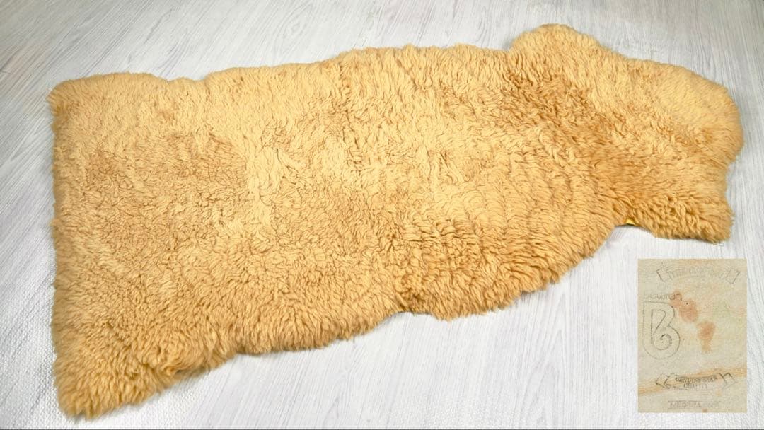 一点物 ニュージーランド産 ムートンラグ 子羊毛 ウールカーペット シープスキン 洗えるムートン ラグ 1.5匹サイズ 長毛タイプ ニュージーランド産 60x120cm