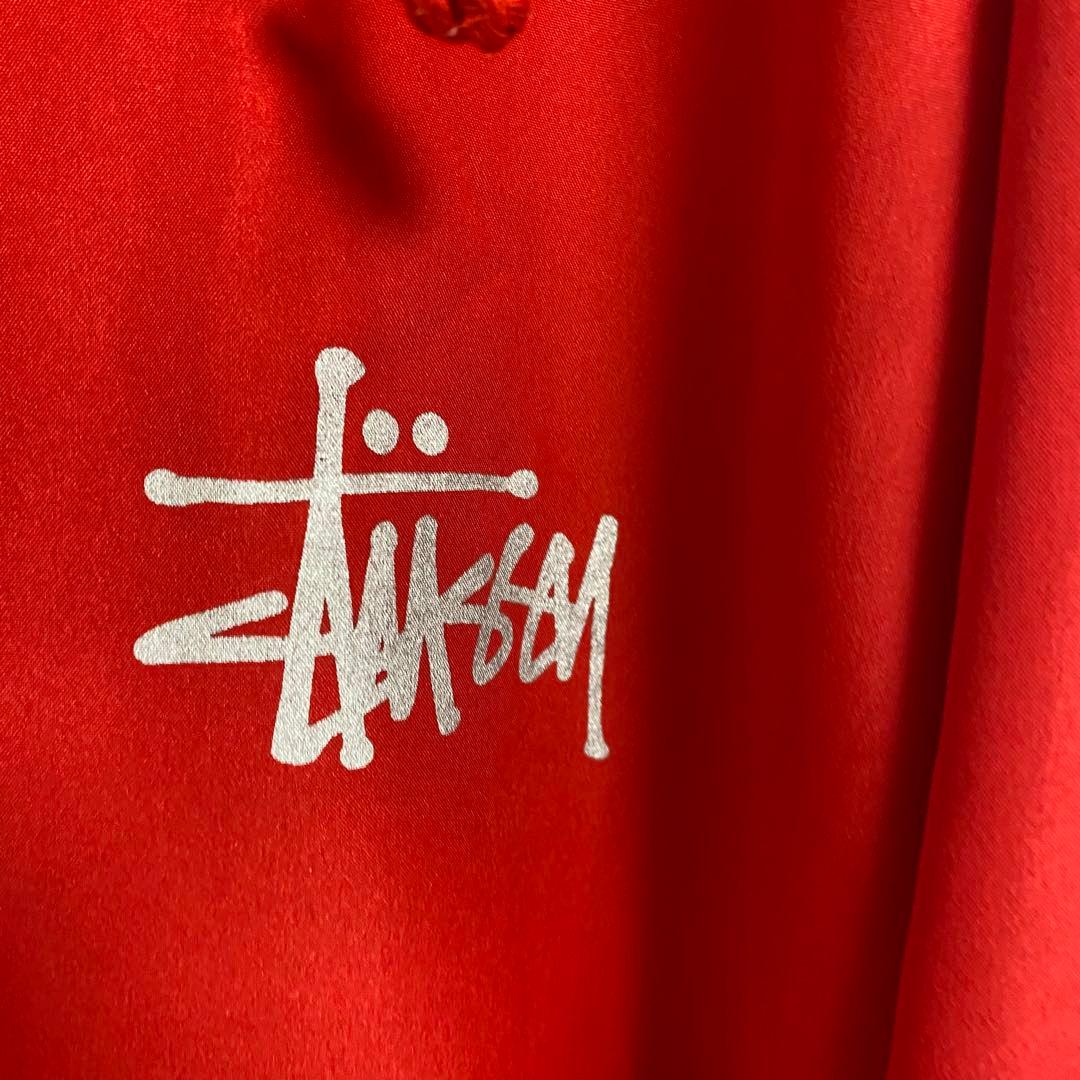 OLD STUSSY ナイロンジャケット レッド L 90s 紺タグ - メルカリ