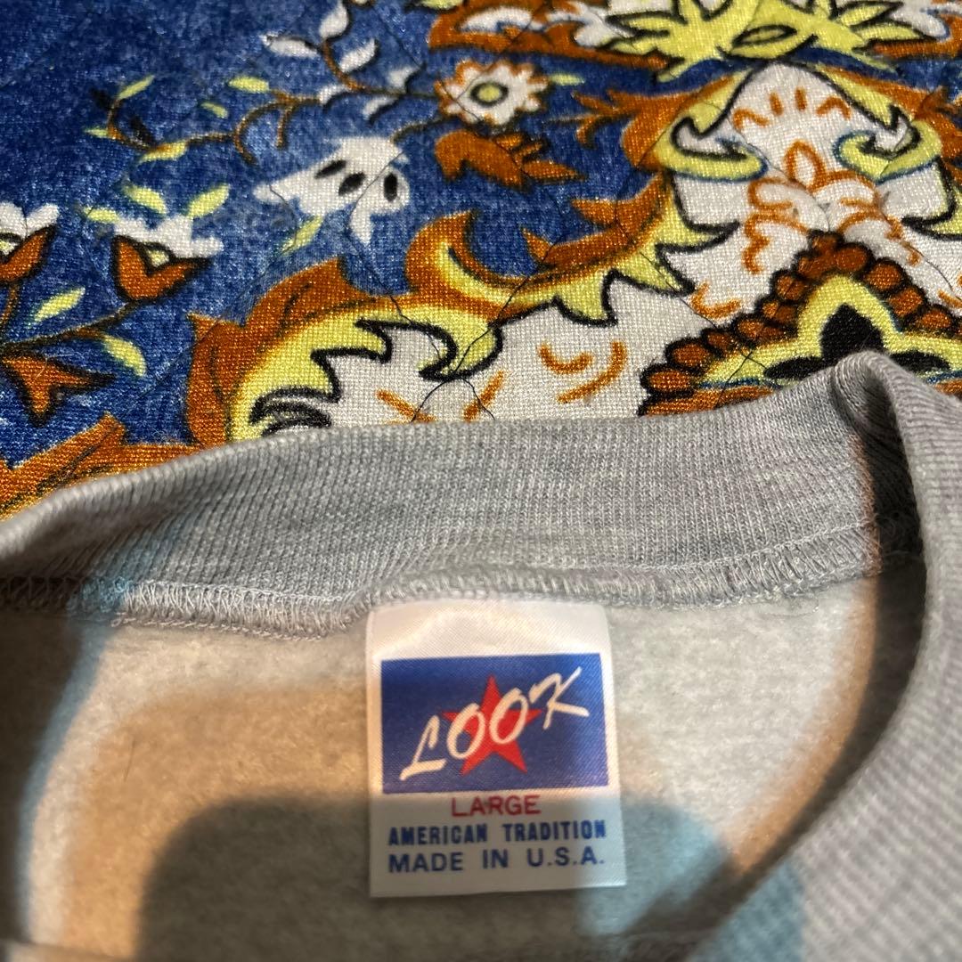 90s〜 USA製 LOOKタグ スエットシャツ ビンテージ クローバープリント