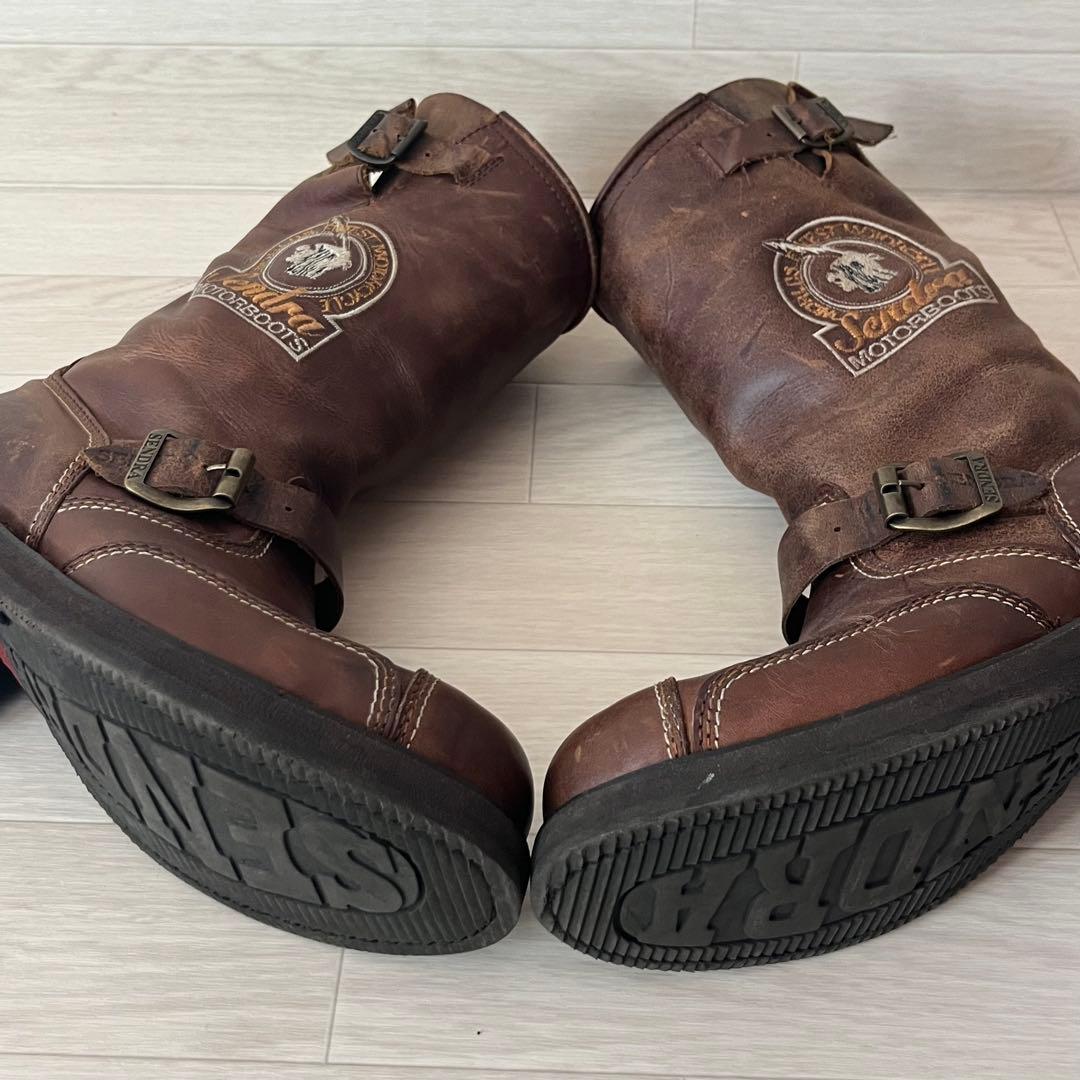 ベッカム愛用】センドラ Sendra エンジニアブーツ ロゴ刺繍 漢 EU40
