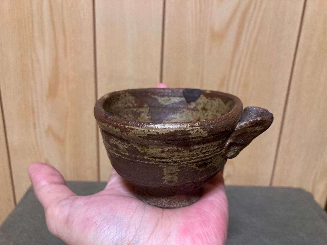 伊羅保片口ぐい呑み(検索古伊羅保黄瀬戸古唐津酒器|mercariメルカリ