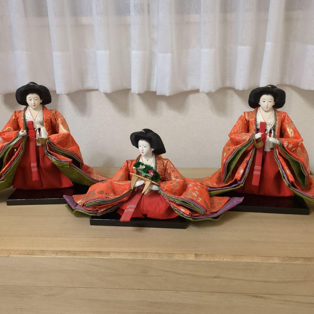 shinsuke様専用】お雛様七段飾り 人形15体+雪洞 桐箱入り ビンテージ