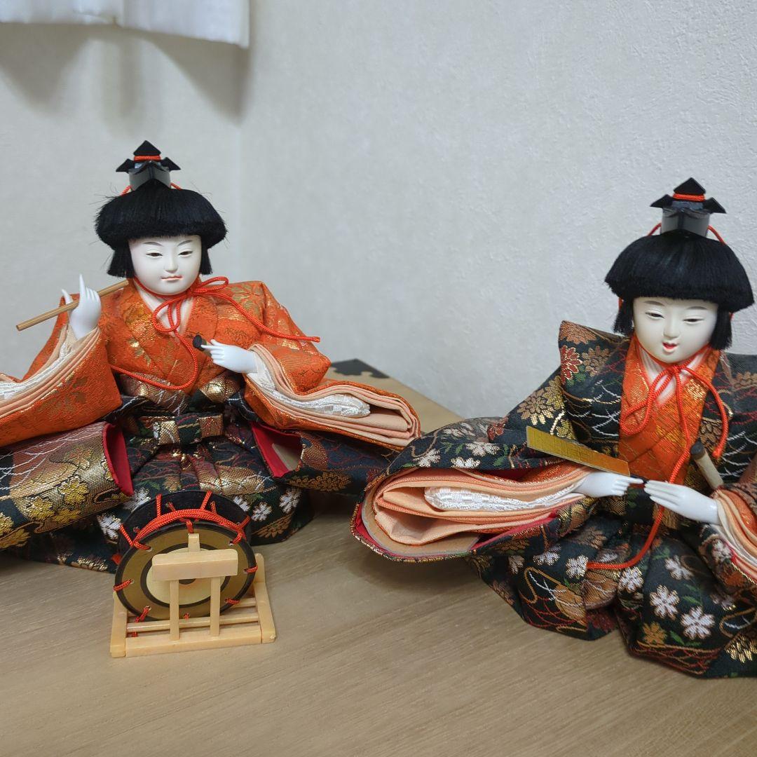 shinsuke様専用】お雛様七段飾り 人形15体+雪洞 桐箱入り ビンテージ