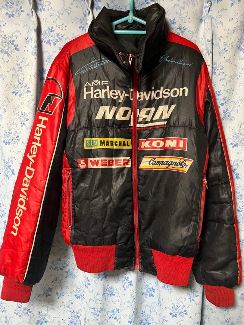 ビンテージHarley-Davidson NOLAN ジャケット イタリア製専用 Harley-Davidson NOLAN ジャケット レッド/ブラック - メルカリ