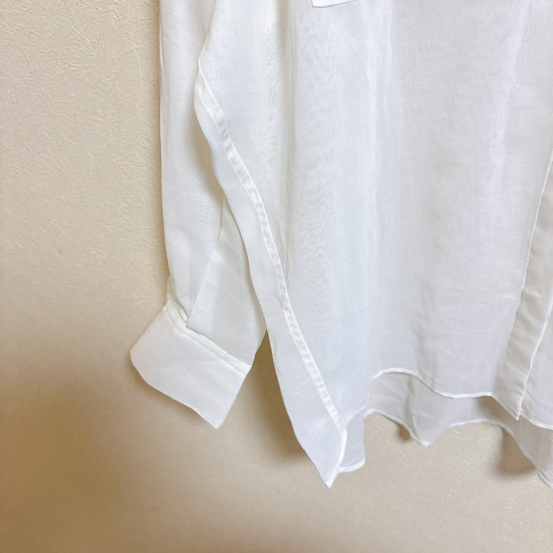 美品 SOEJU オーガニックコットンシアーシャツ ホワイト M - メルカリ