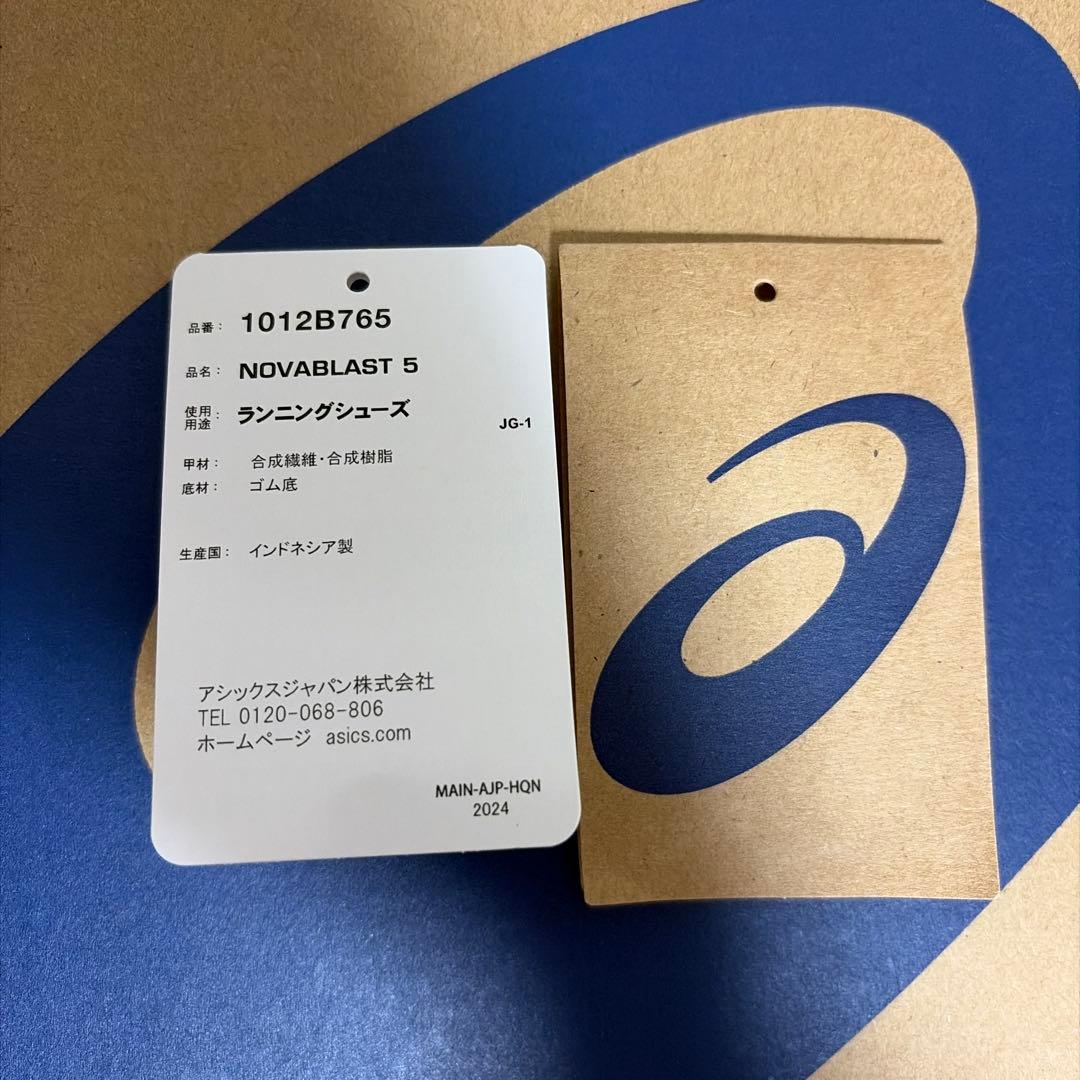 ASICS ノヴァブラスト5 ホワイト/ピードモントグレー 24.5cm