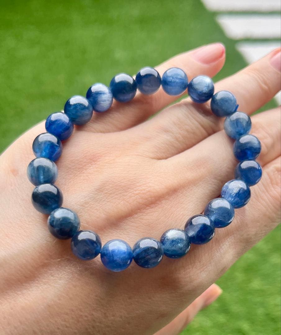 高品質カイヤナイト✨キャッツアイ効果ᗢᘏ੭天然石！集中力！受験