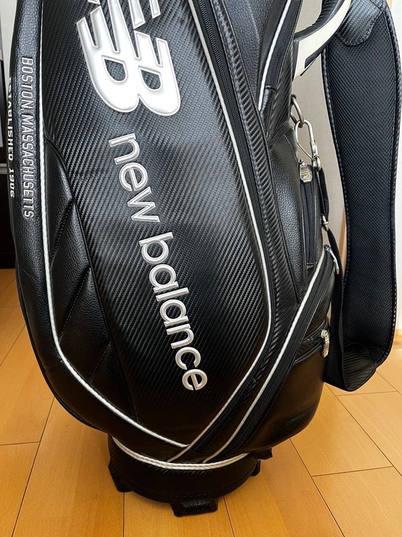 良品 人気ニューバランスゴルフ 9.0型 カート型キャディバッグ レザー