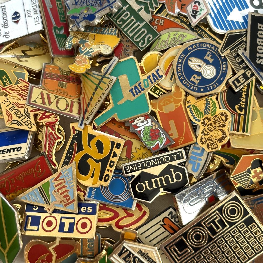 ☆40817 フランス雑貨 フレンチ ピンバッジ50個セット ピンズ まとめ