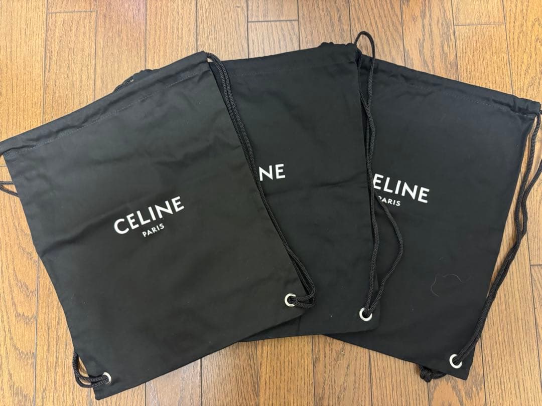 CELINE セリーヌ ナップサック3枚セットエコバッグ小非売品 新品未使用 CELINE セリーヌ ナップサック 巾着 保存袋 非売品 - メルカリ