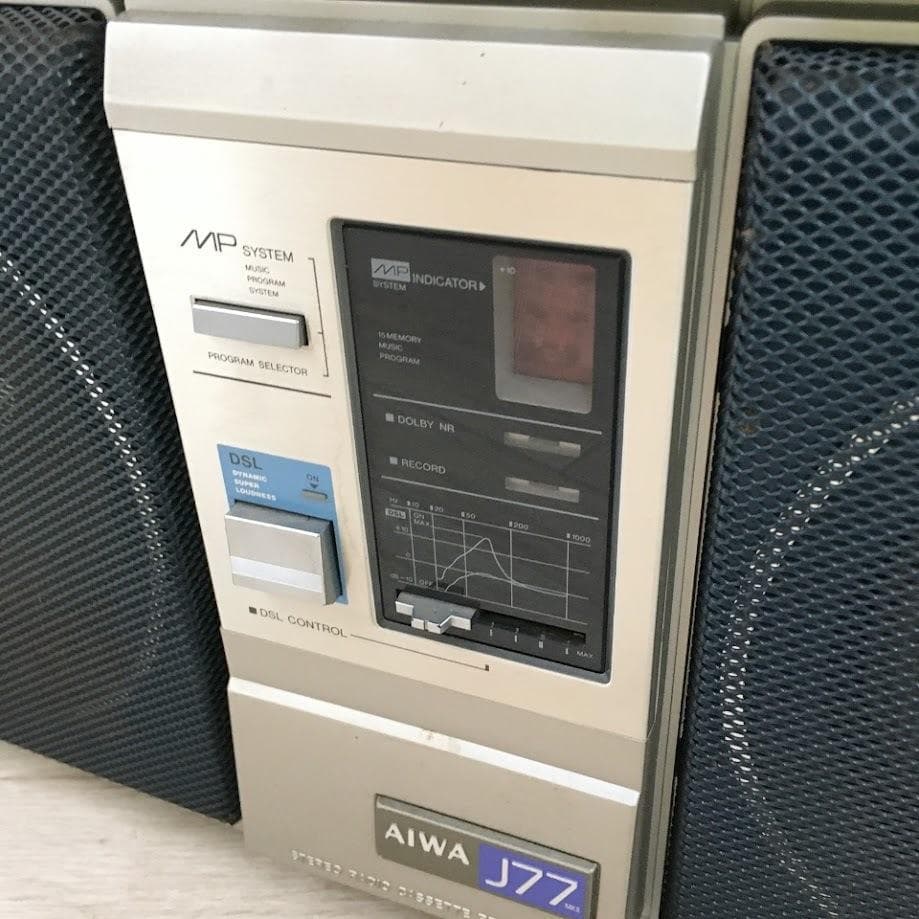 Aiwa J77 ラジカセ シルバー