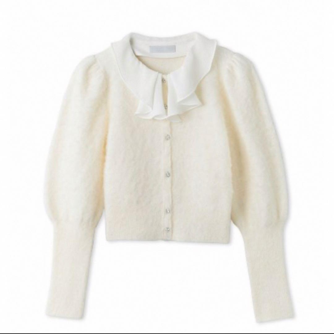 CELFORD フリルカラー付き ビジューカーディガン CELFORD フリルカラー付きビジューカーディガン - メルカリ