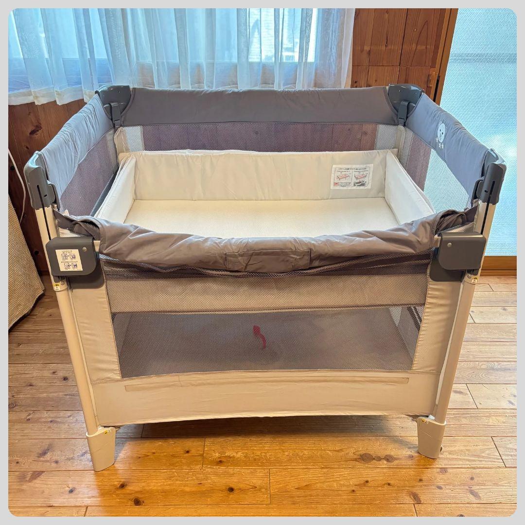 《美品❣️送料無料❣️》アップリカ　ベビーベット　ココネルエアー　ベア