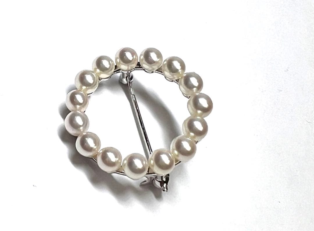 希少MIKIMOTO ミキモト パール ブローチ アコヤ真珠　本真珠　3.8g