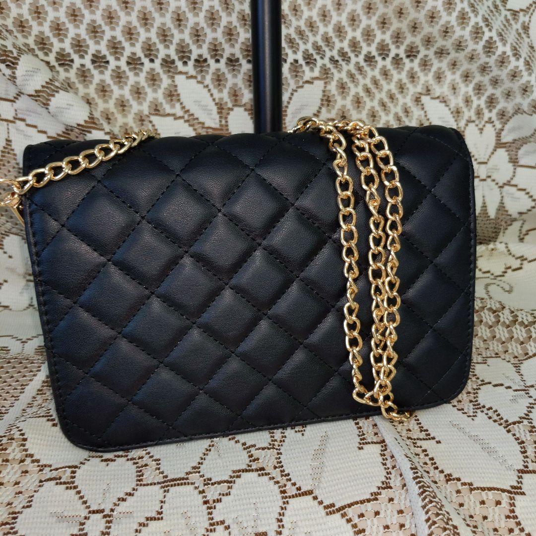 キルティング ノーブランド ショルダーバッグ チェーン 黒 - メルカリ