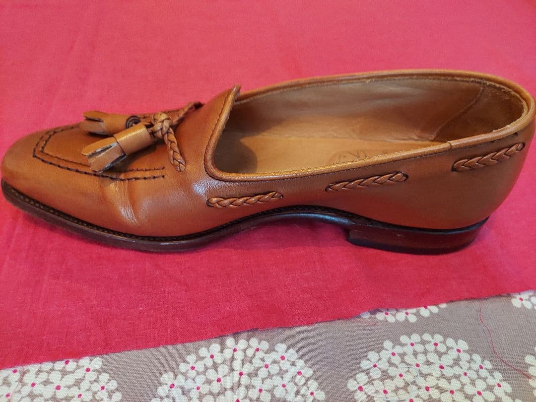 Crockett & Jones ブラウンレザー ローファー 保存袋付き - メルカリ