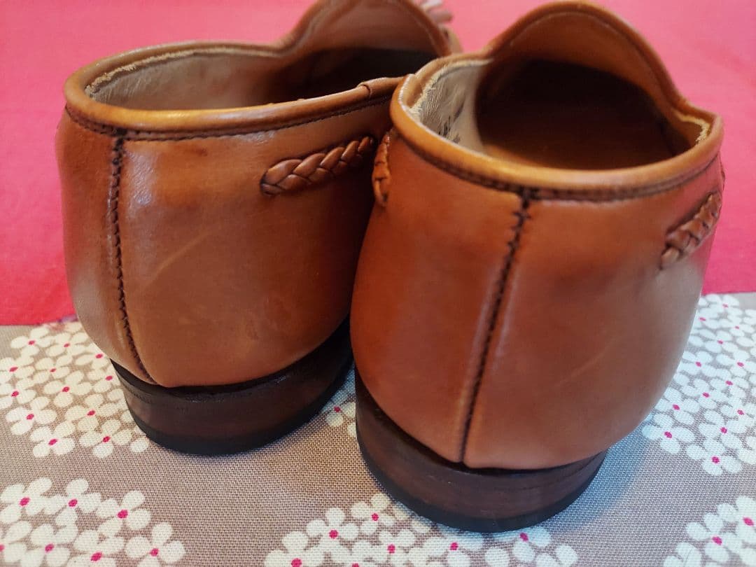 Crockett & Jones ブラウンレザー ローファー 保存袋付き - メルカリ