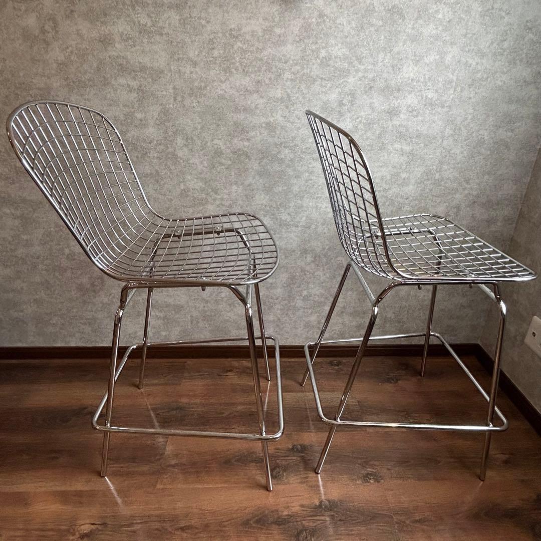 ハリー・ベルトイア リプロダクト ワイヤーチェア 2脚セット - メルカリ