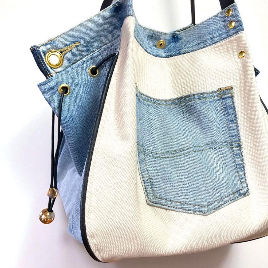 ラフスタイル BIGtotebag／canvas × denim