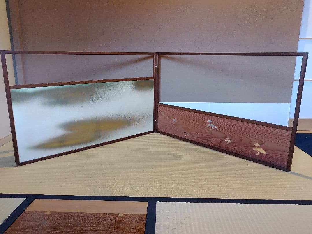 茶道具】鵬雲斎好み松透かし金散らし 風炉先屏風 風炉先177 - メルカリ