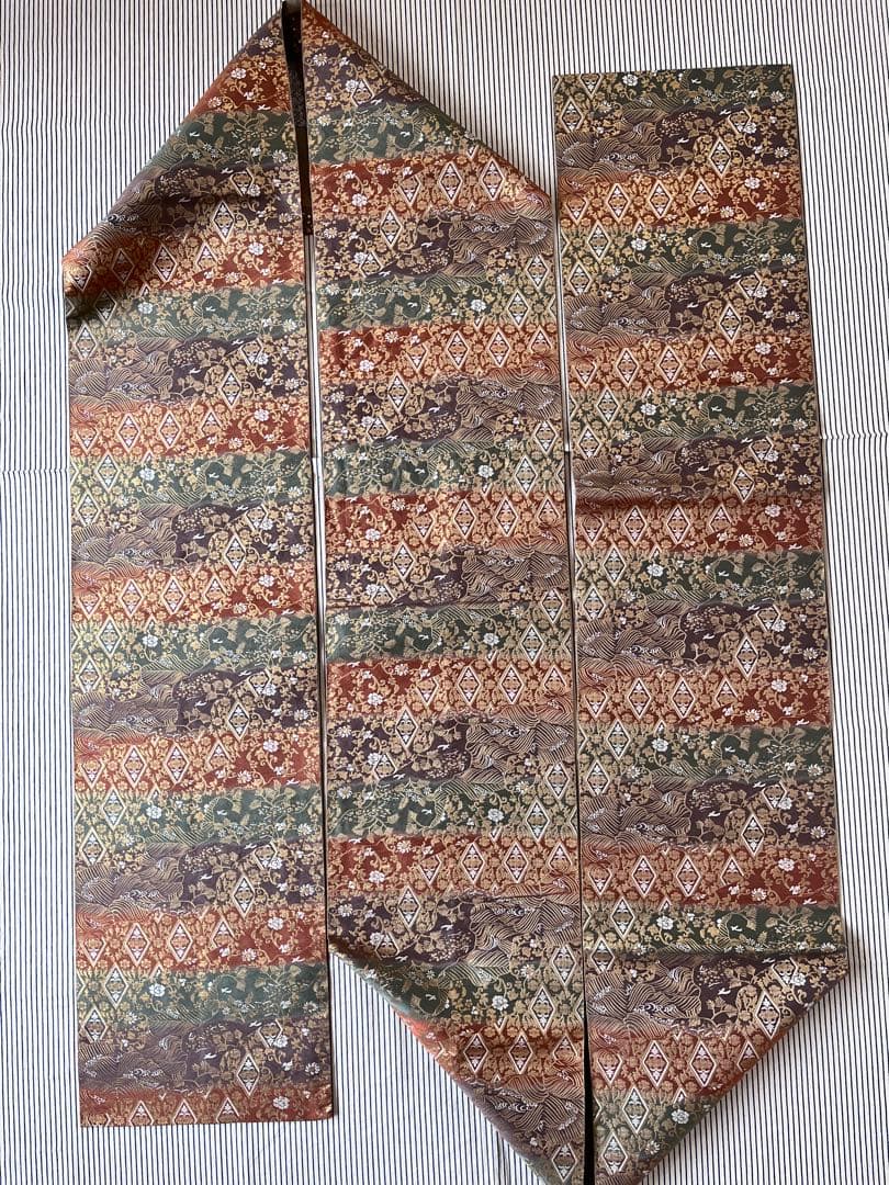 袋帯 リバーシブル 雰囲気の違う裏表 全通柄 正絹