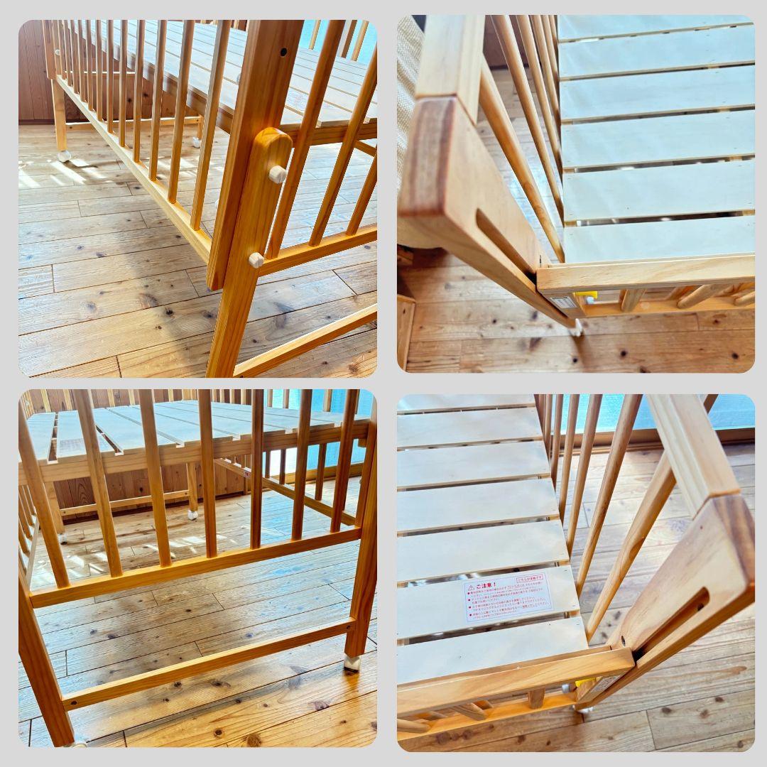 《綺麗❣️早い者勝ち❣️》大和屋　ベビーベッド　 キホンベビーベッド⭐︎Kiki