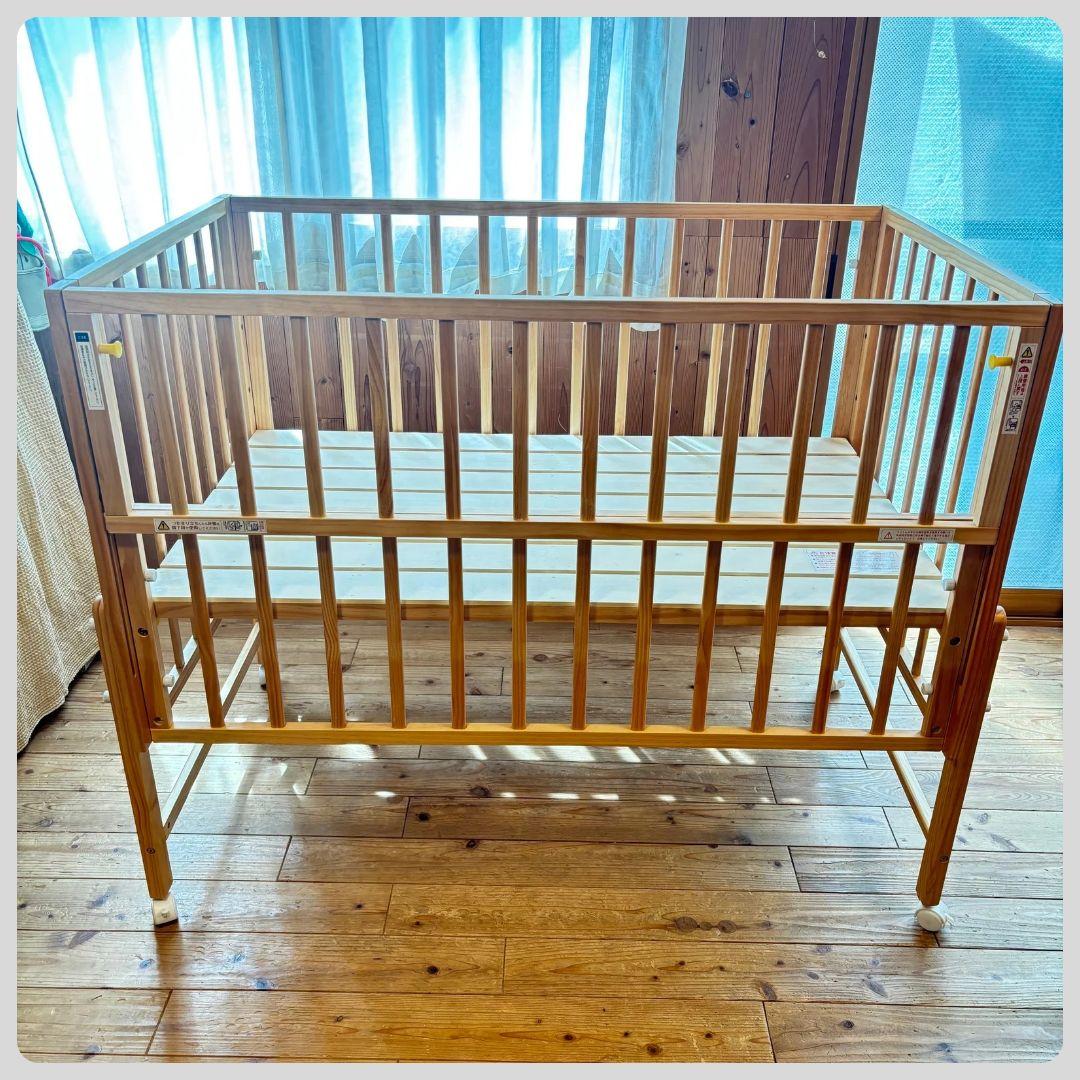 《綺麗❣️早い者勝ち❣️》大和屋　ベビーベッド　 キホンベビーベッド⭐︎Kiki