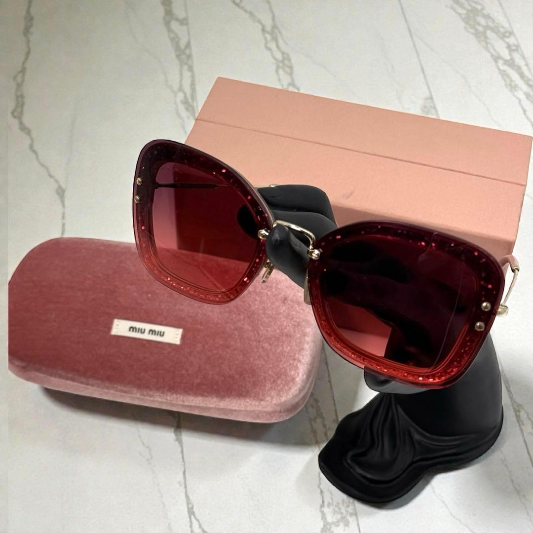 《入手困難》miumiu ミューミュー サングラス バタフライ ケース 箱付き