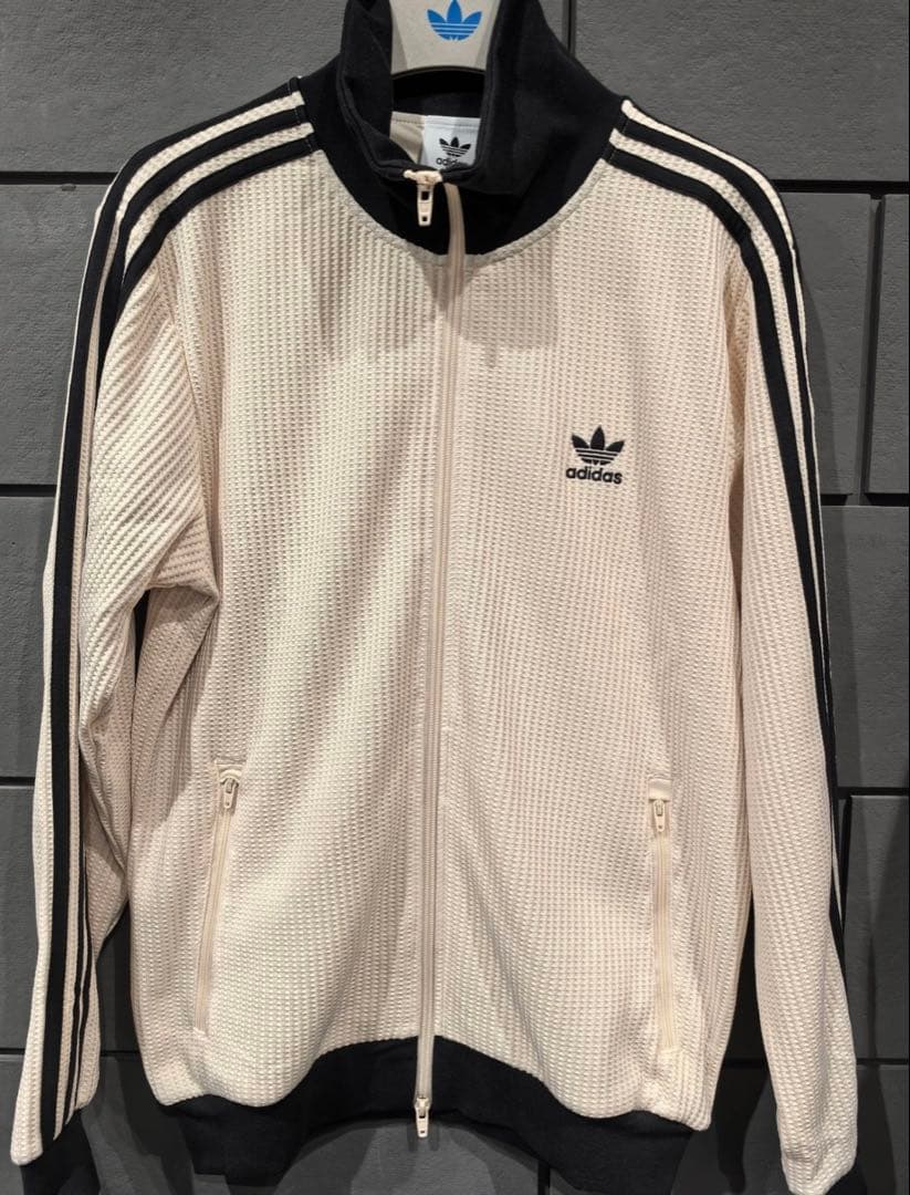 新品XS adidas アディカラー 刺繍 トラックトップ ワッフルJW0109
