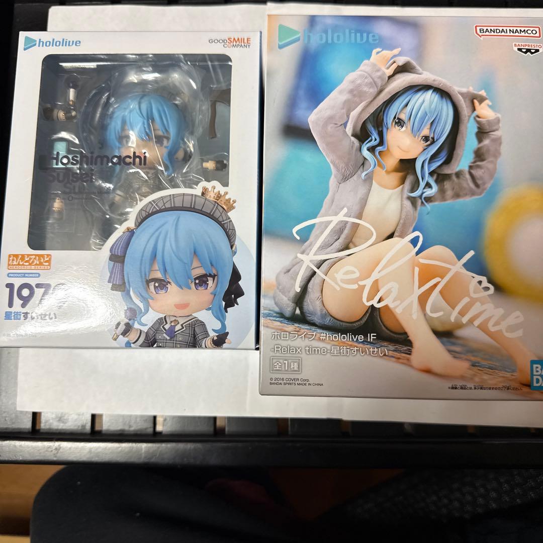 新品未開封　星街すいせい　フィギュア　ねんどろいど+リラックスタイムフィギュア Amazon | ホロライブ # IF -Relax time- リラックスタイム 星街すい