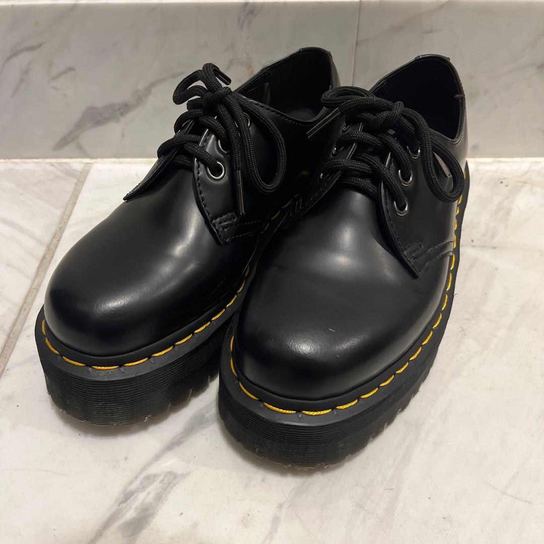 ♡ dr.martens 1461 quad UK4 黒 厚底 3ホール Dr.Martens（ドクターマーチン） Dr.Martens 1461 QUAD 25567001 厚底