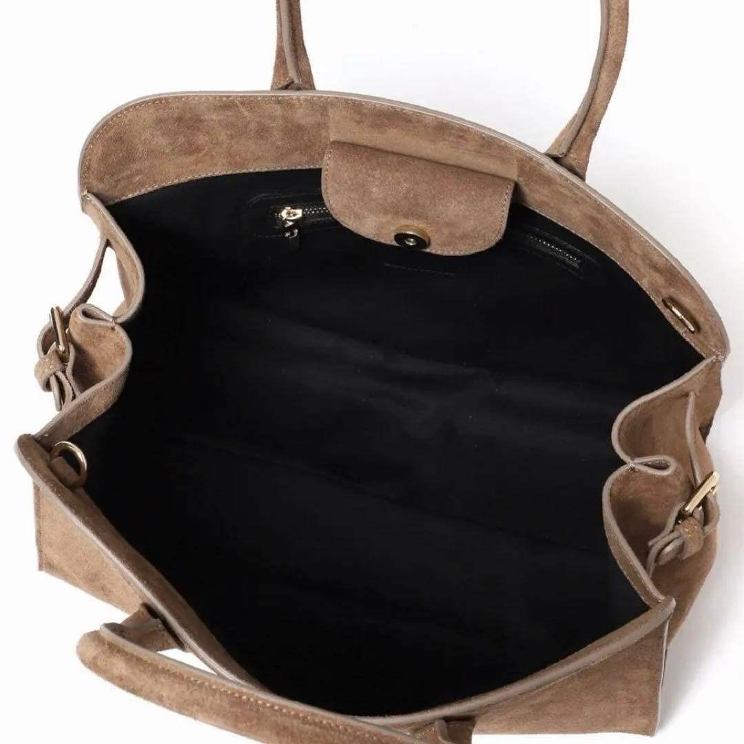 Milosミロススエードトートバッグボストン小旅行普段美品定価33000円