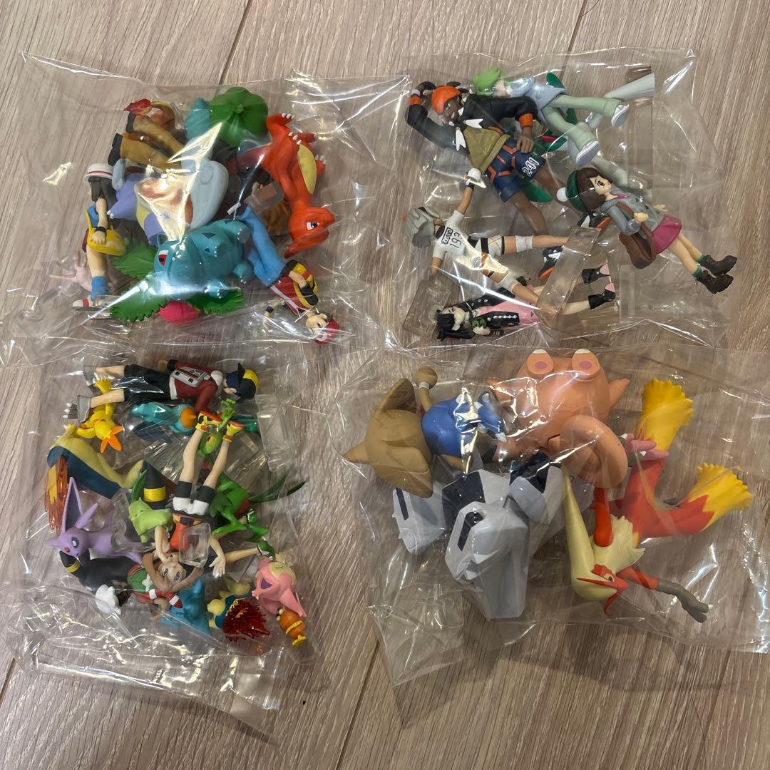 ポケモンスケールワールド　フィギュア　まとめ売り　リーフ、レッド、グリーン　等 ポケモンスケールワールド フィギュア まとめ売り リーフ、レッド