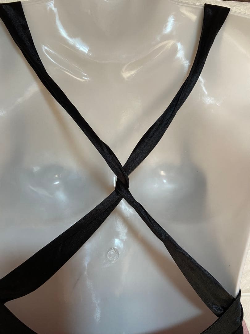 ★レア★　グラマラスジェーン　ストライプ胸元フリルキャミ　ピンク×黒　平成ギャル