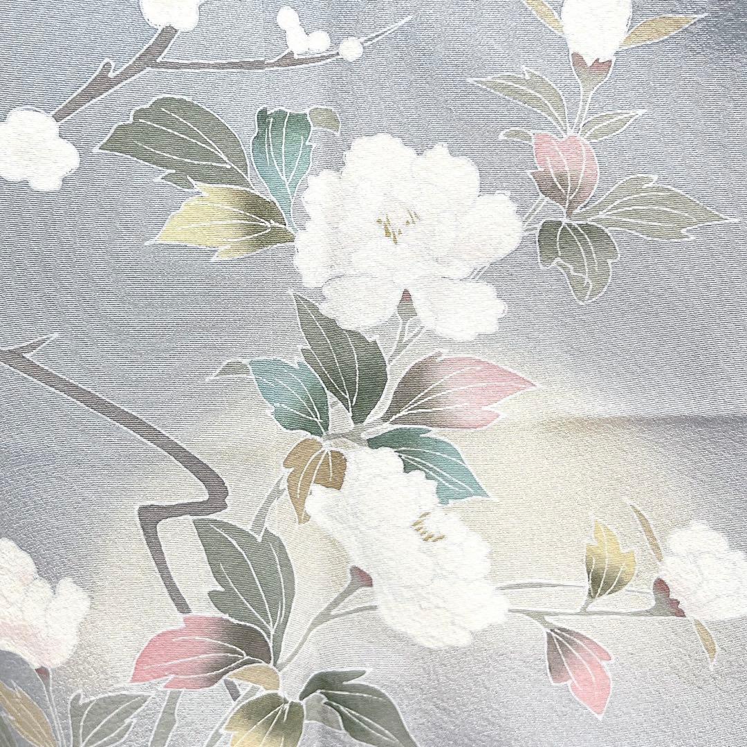 作家もの 付け下げ 牡丹 梅花 友禅染 鳥 着物 026k - メルカリ