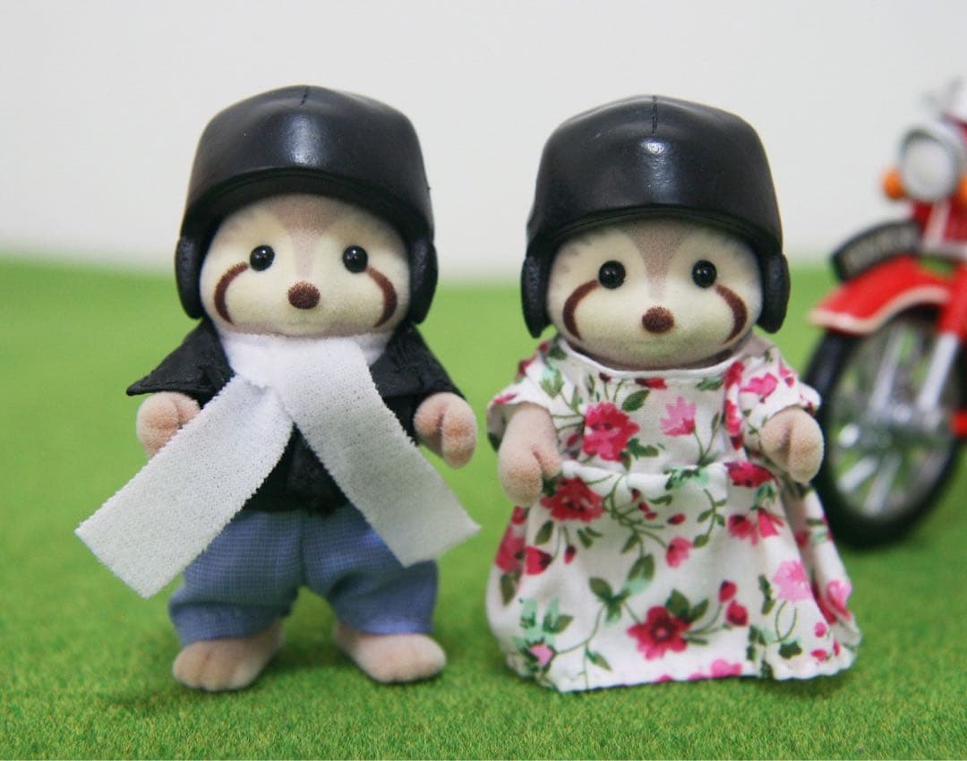 シルバニア サイドカー アライグマ バイク 海外版 シルバニア