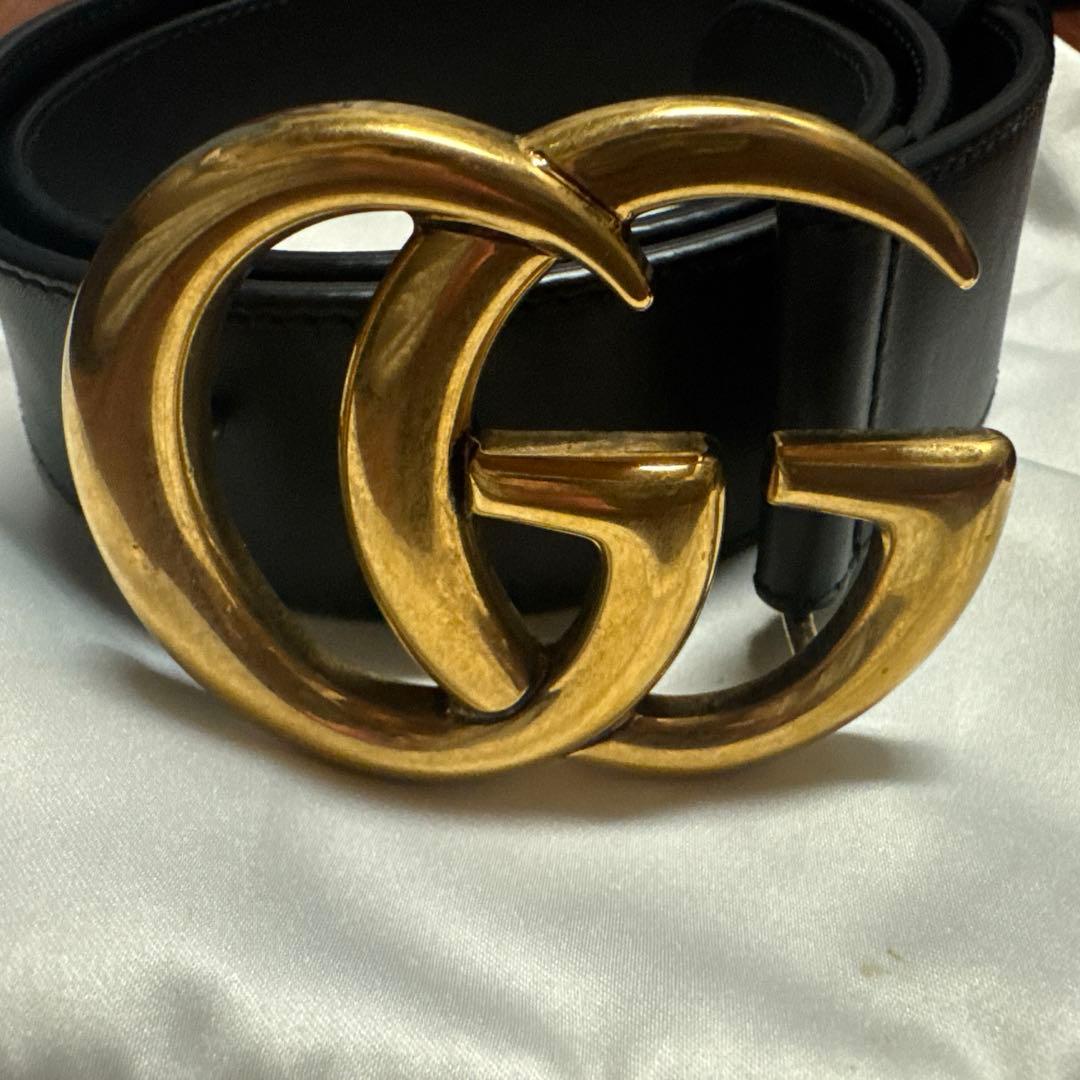 Gucci ブラックレザー GGロゴ ベルト imgrc0164388301.jpg