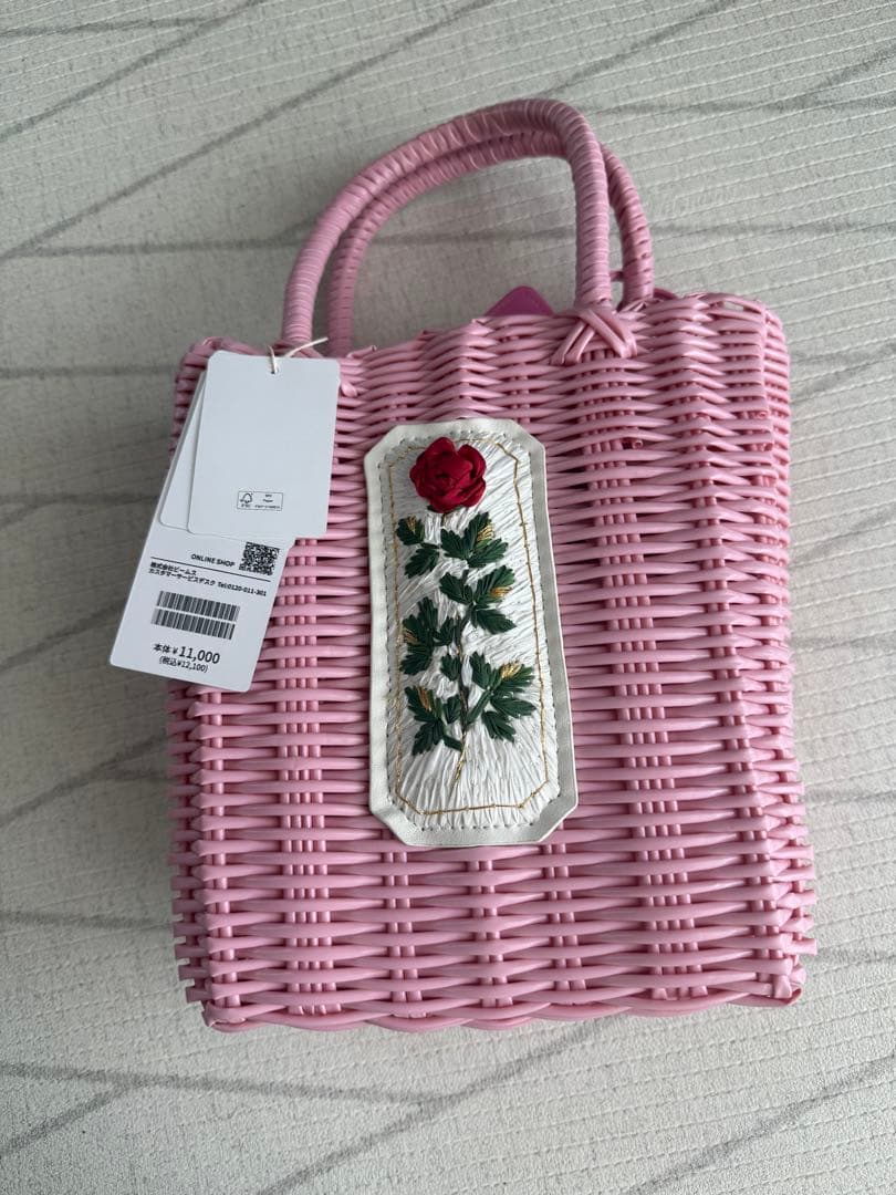 新品タグ付き】ルルメリー × ビームス 手刺繍のかごバッグ (小) - メルカリ