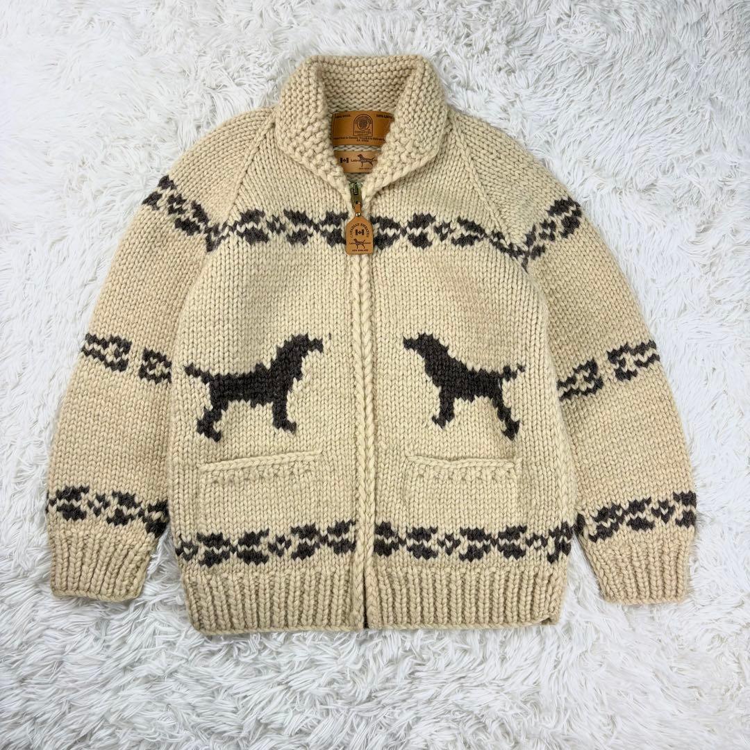 美品】ラブラドールレトリバー カナディアンセーター カウチン レザー