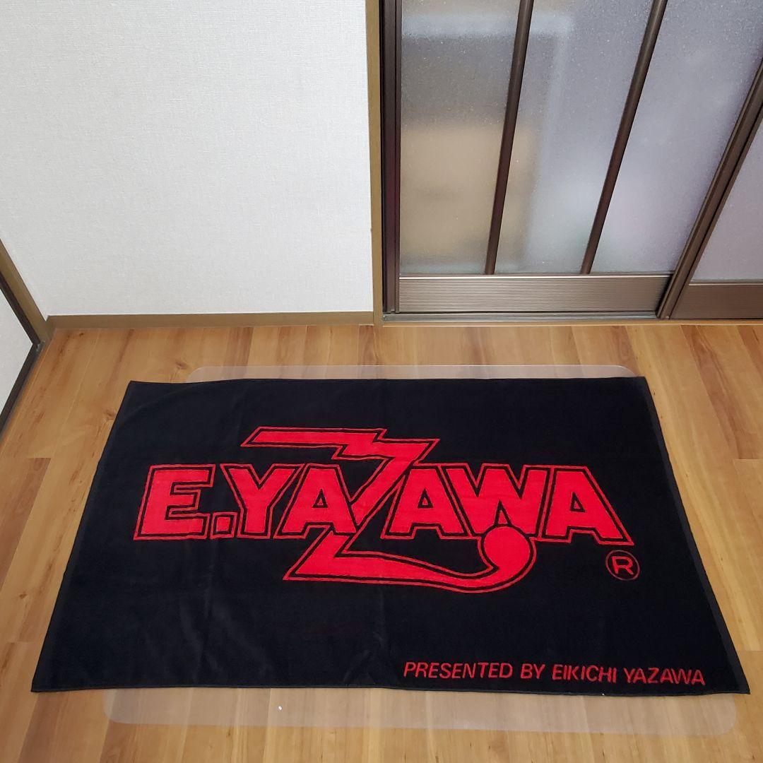 【希少品】矢沢永吉 ビーチタオル ブラック レッド 矢沢永吉様 ジュニアビーチタオル ロゴ チェッカーフラッグ風 ブラック