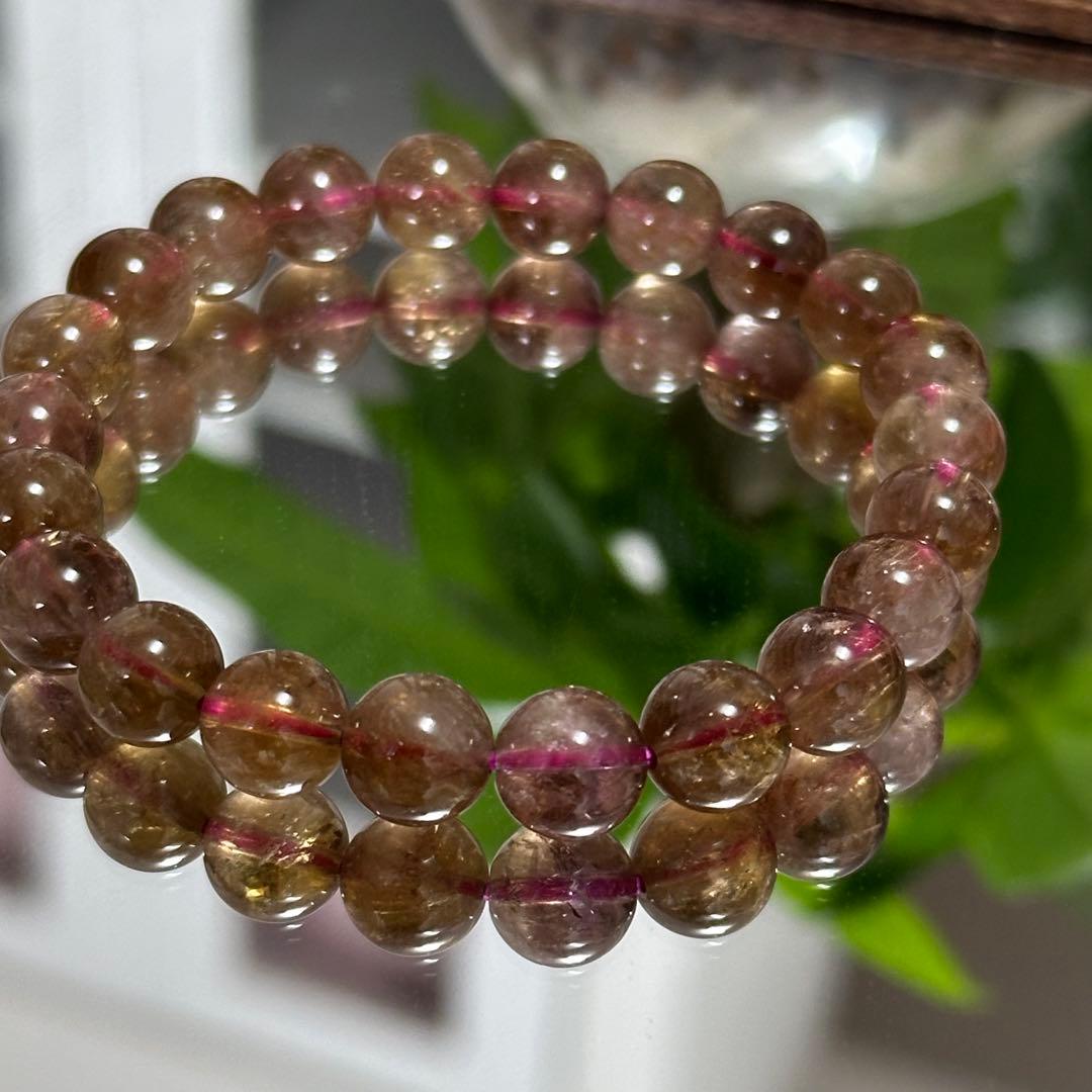 激レア【高品質】一点物 オーラライト ブレスレット 天然石 8.5mm