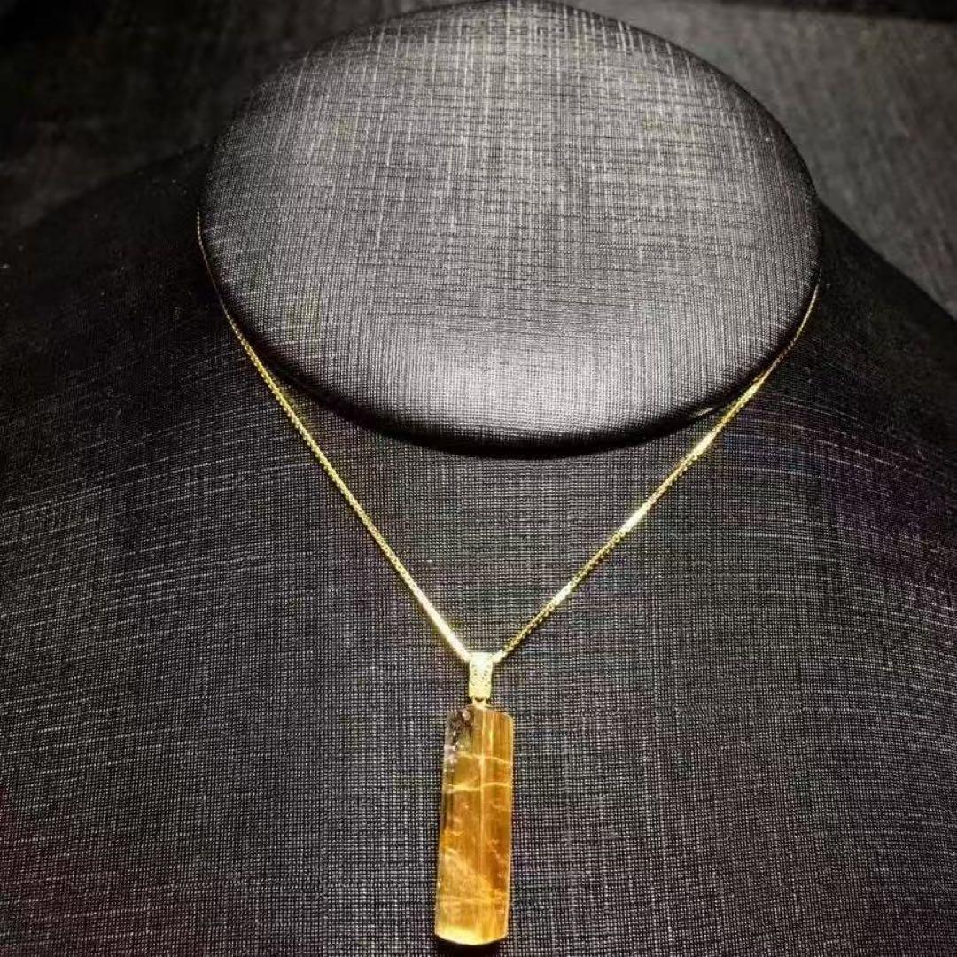 ⭐︎【天然】タイチンルチルクオーツ ペンダントトップ k18 1.2g