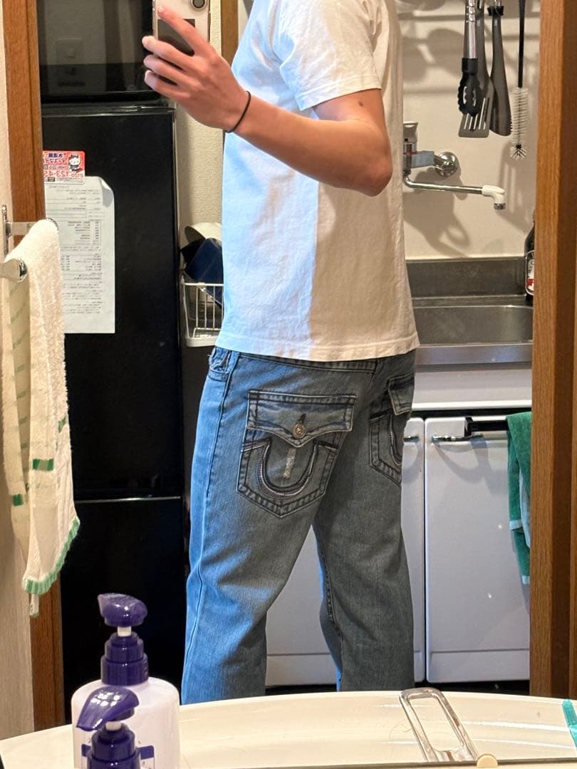 ブーツカットデニム・ライトブルー デニムブーツカットパンツ レディース スキニージーンズ フレアパンツ